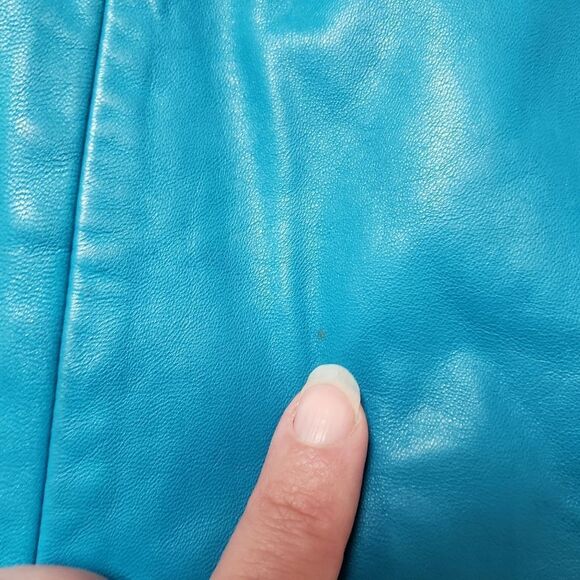 VINTAGE 80s Leather Skirt - Picture 3 of 12